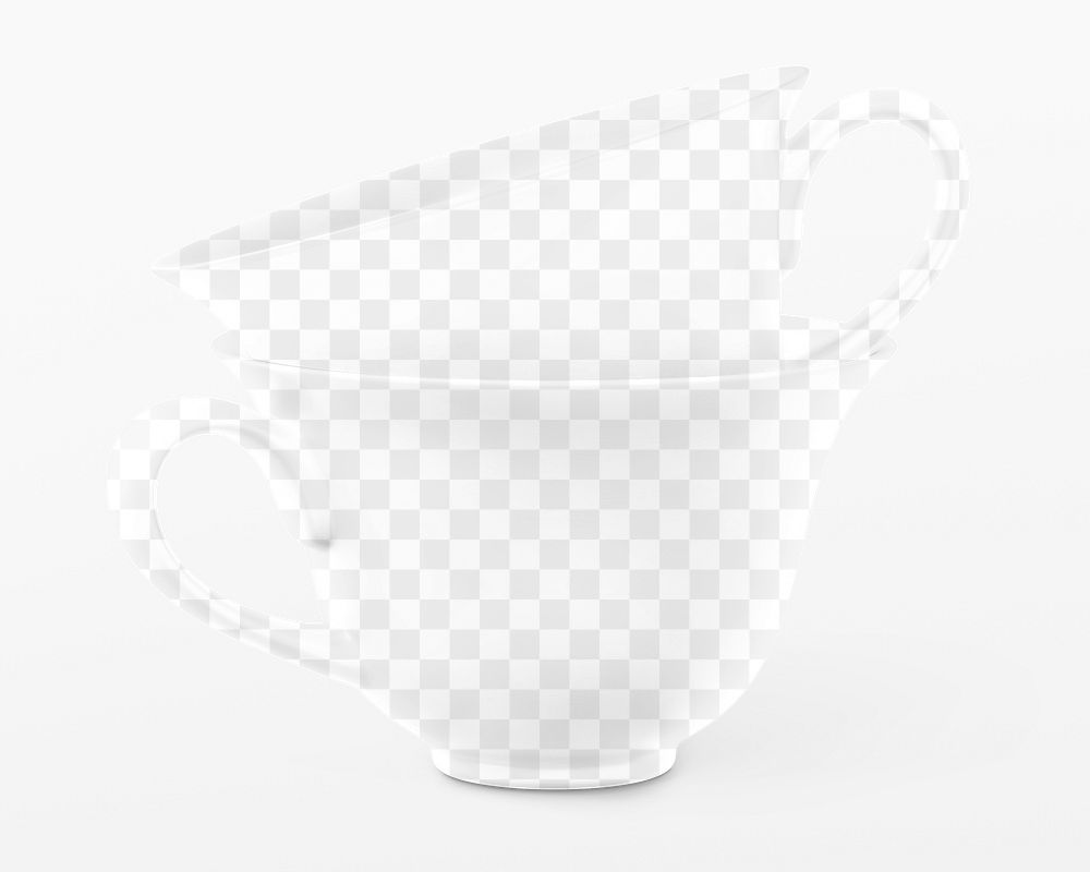 Tea cup png mockup, transparent design