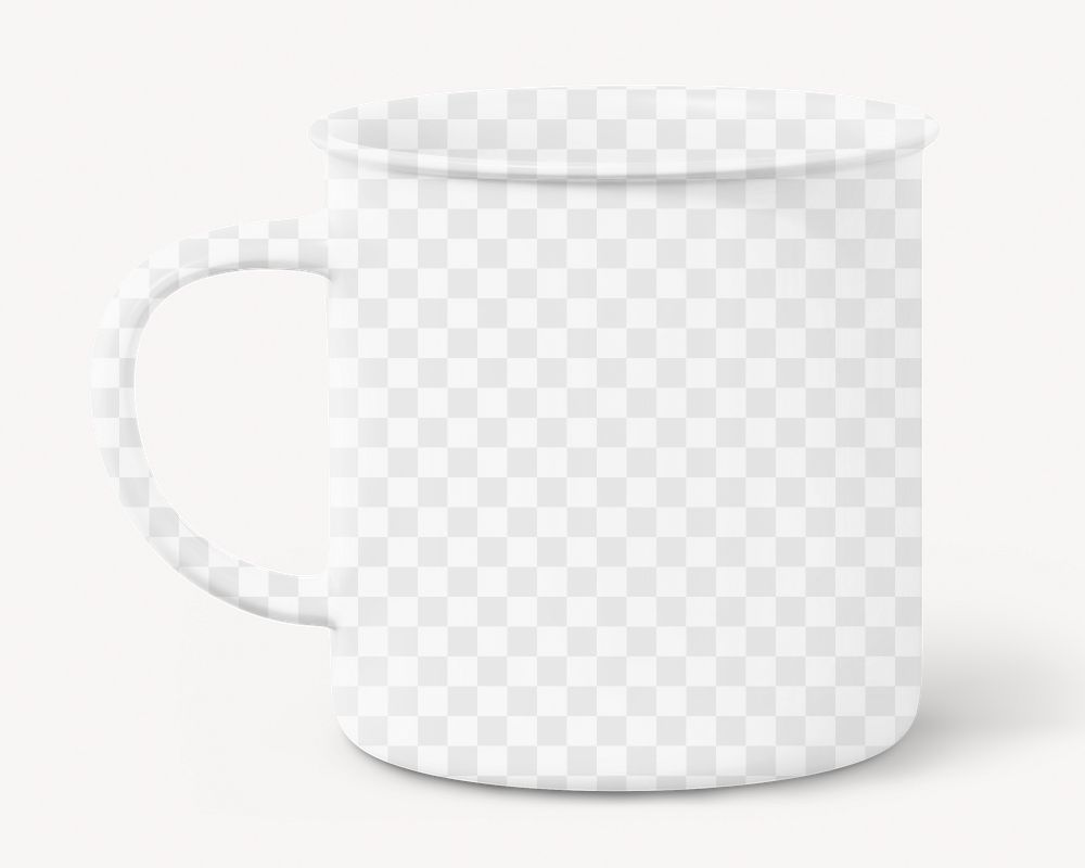 Camping mug png mockup, transparent design