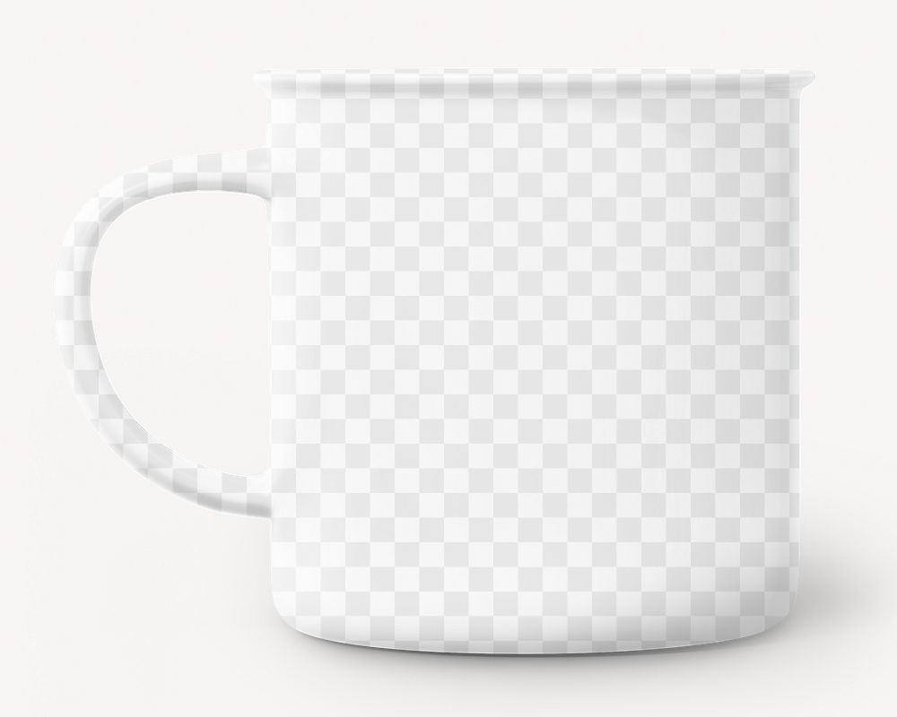 Camping mug png mockup, transparent design