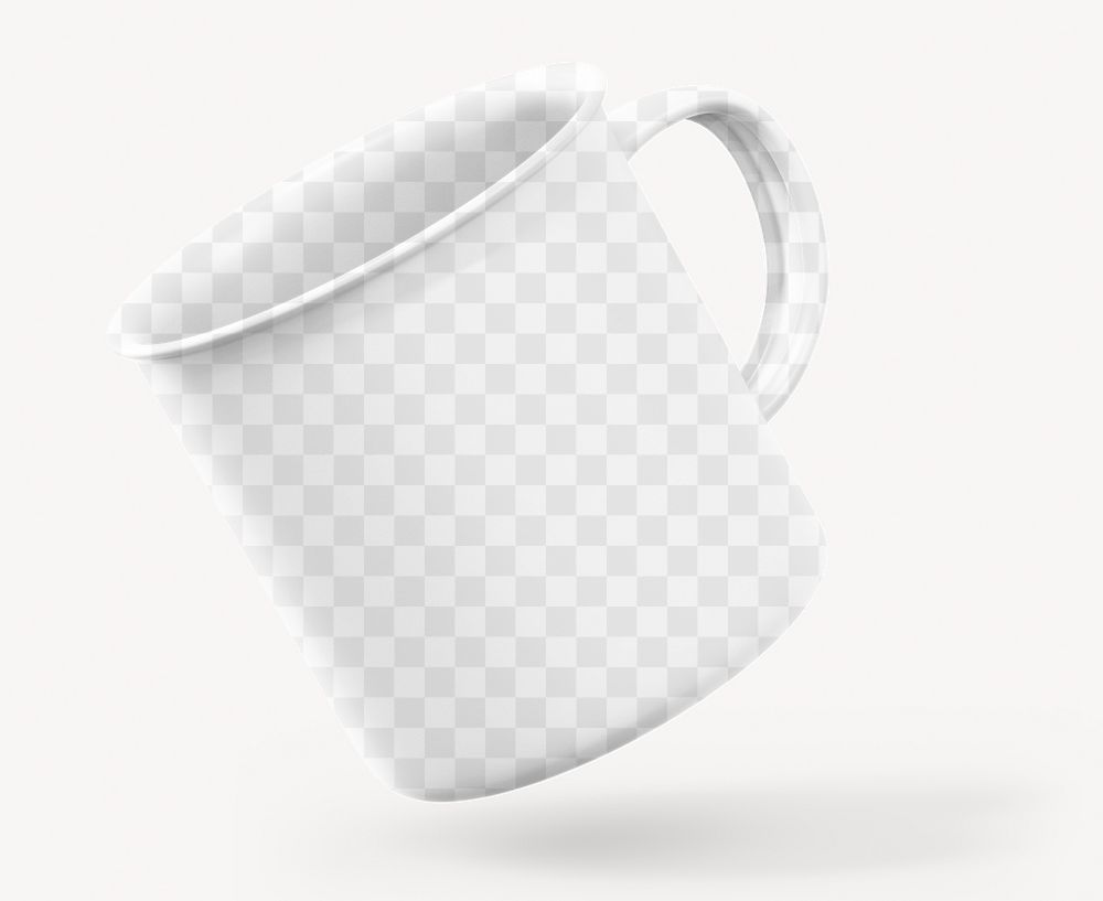 Camping mug png mockup, transparent design