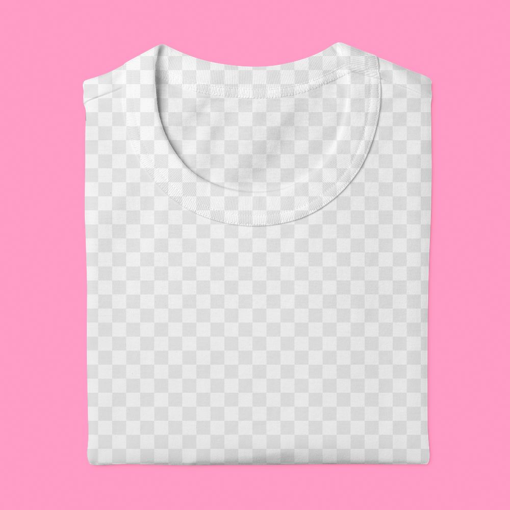 T-shirt png mockup, transparent design