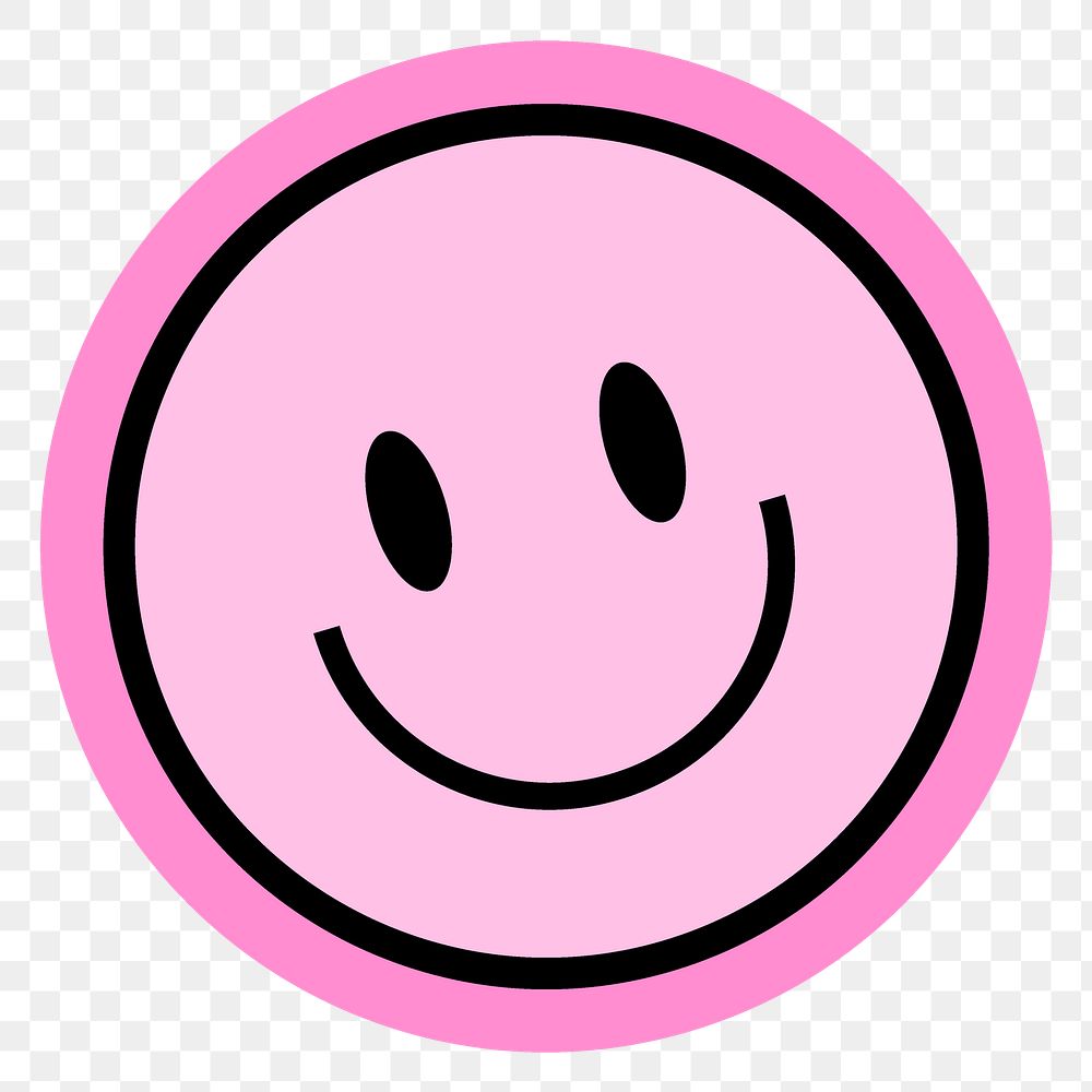Smiling face png sticker, transparent background