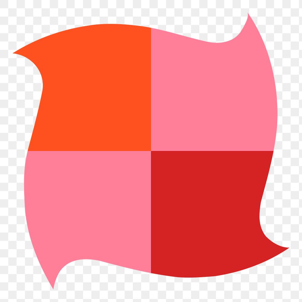 Pink geometric shape png sticker, transparent background