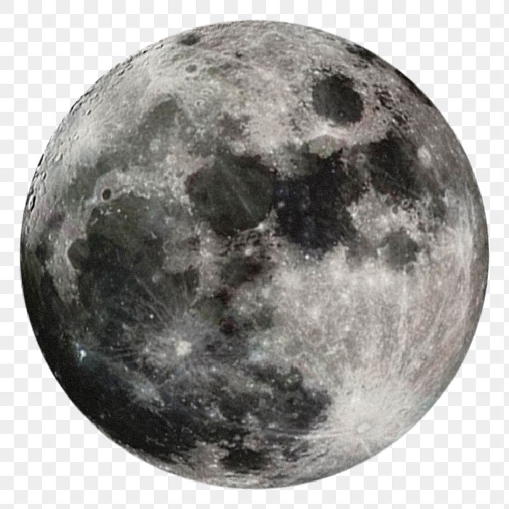 Full moon png sticker, HD graphic, transparent background