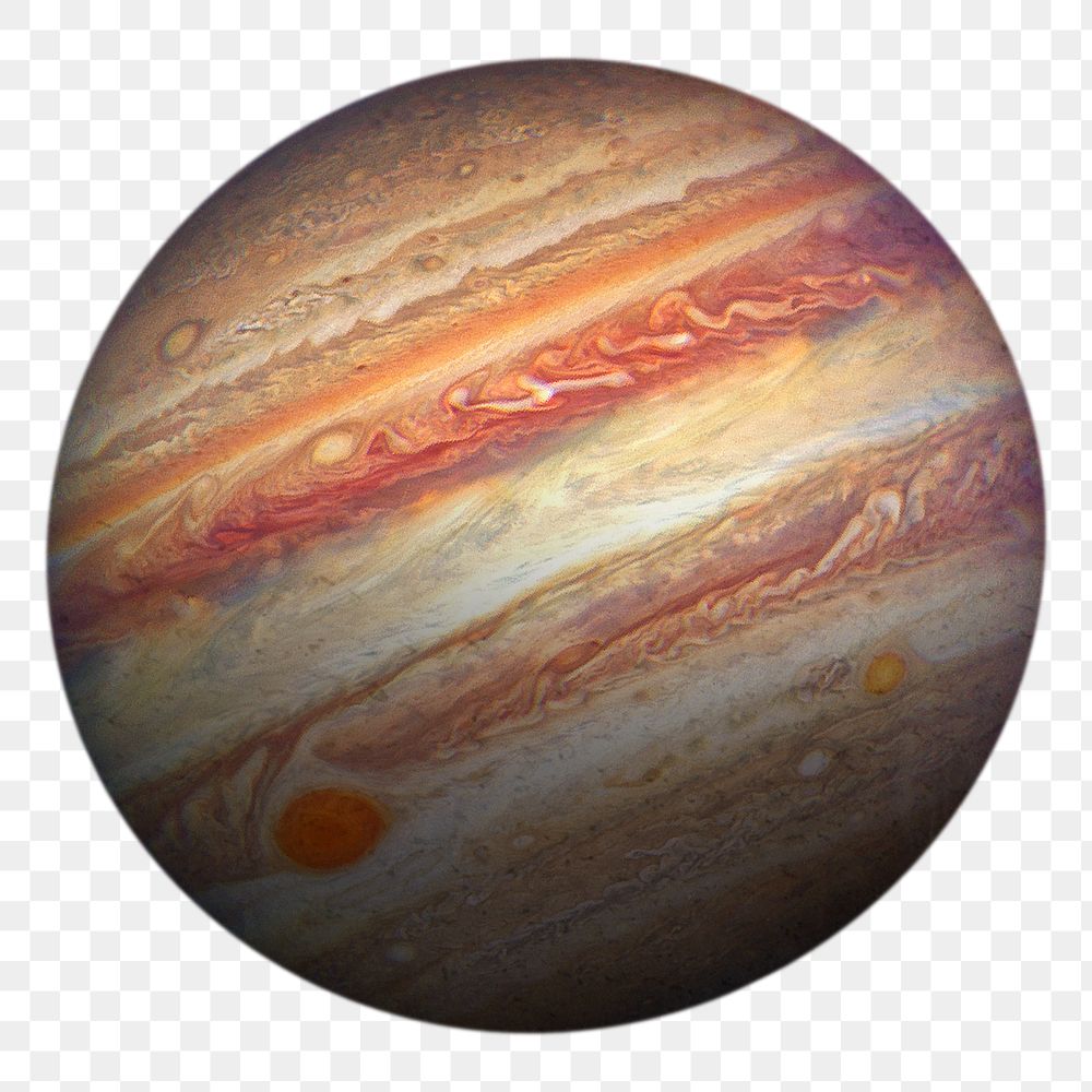 Jupiter png sticker, realistic design, transparent background