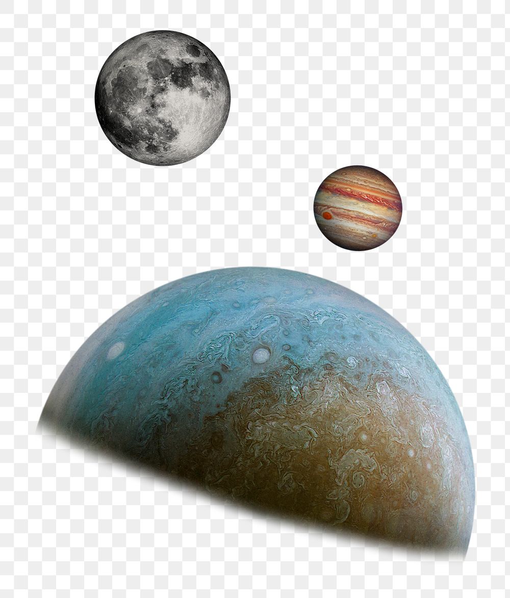 Space planets png sticker, solar system, transparent background