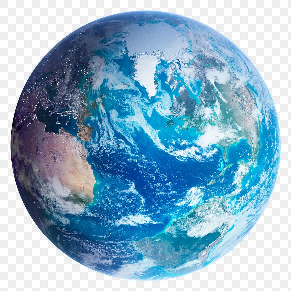 Planet earth png sticker, realistic design, transparent background