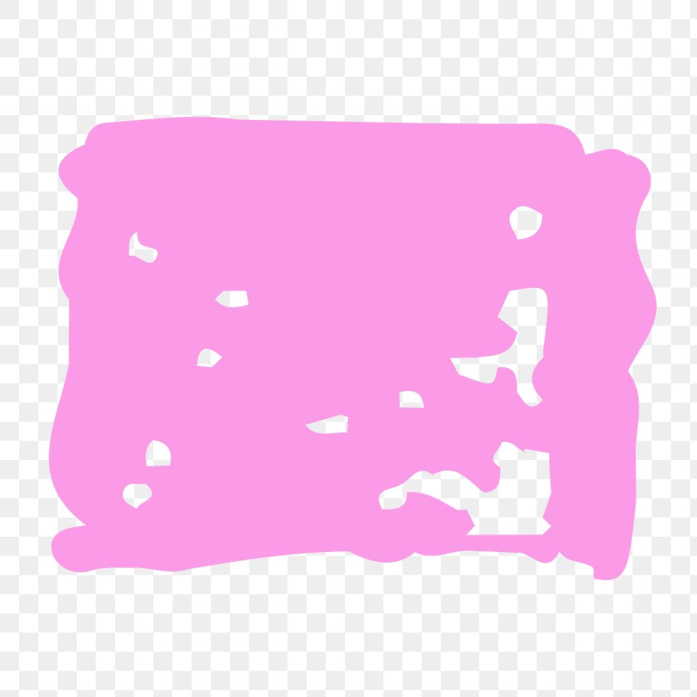 Png pink square stain sticker, transparent background