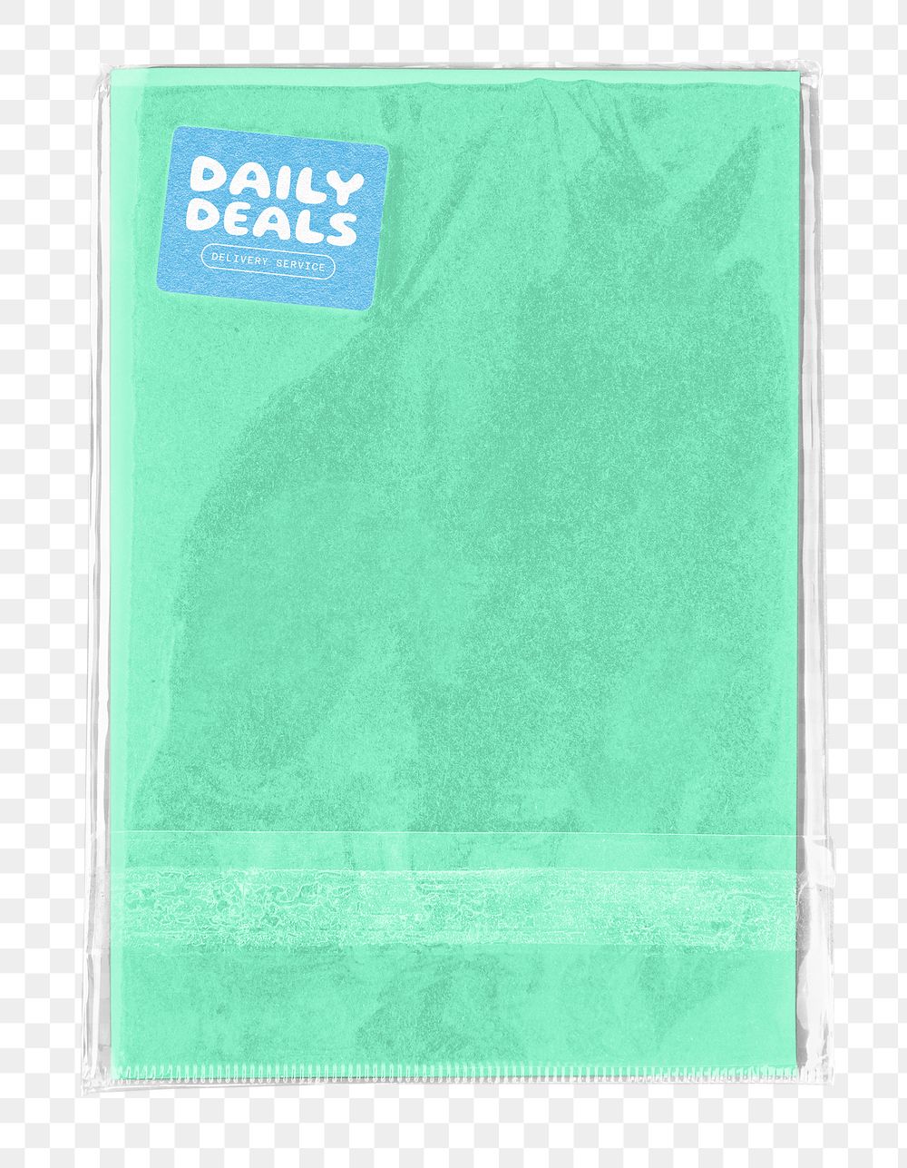 Png cute notebook in plastic cover, transparent background