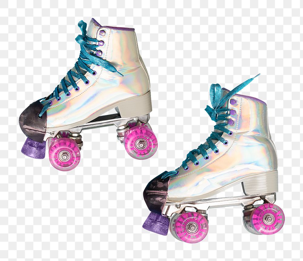 Png roller skates sticker, transparent background
