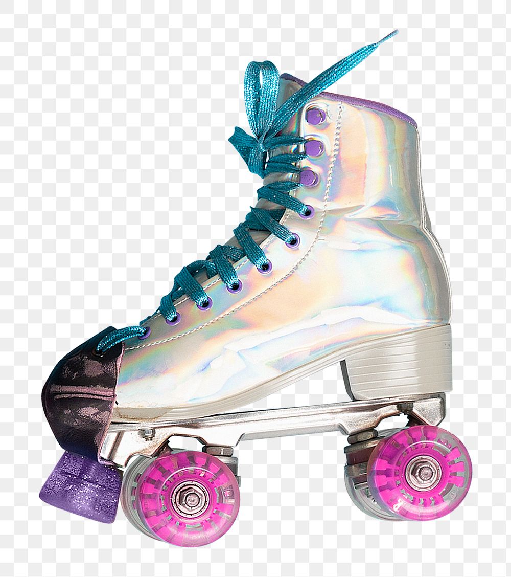 Png roller skate sticker, transparent background