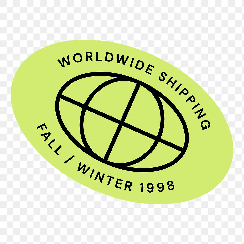 Worldwide shipping png sticker, transparent background