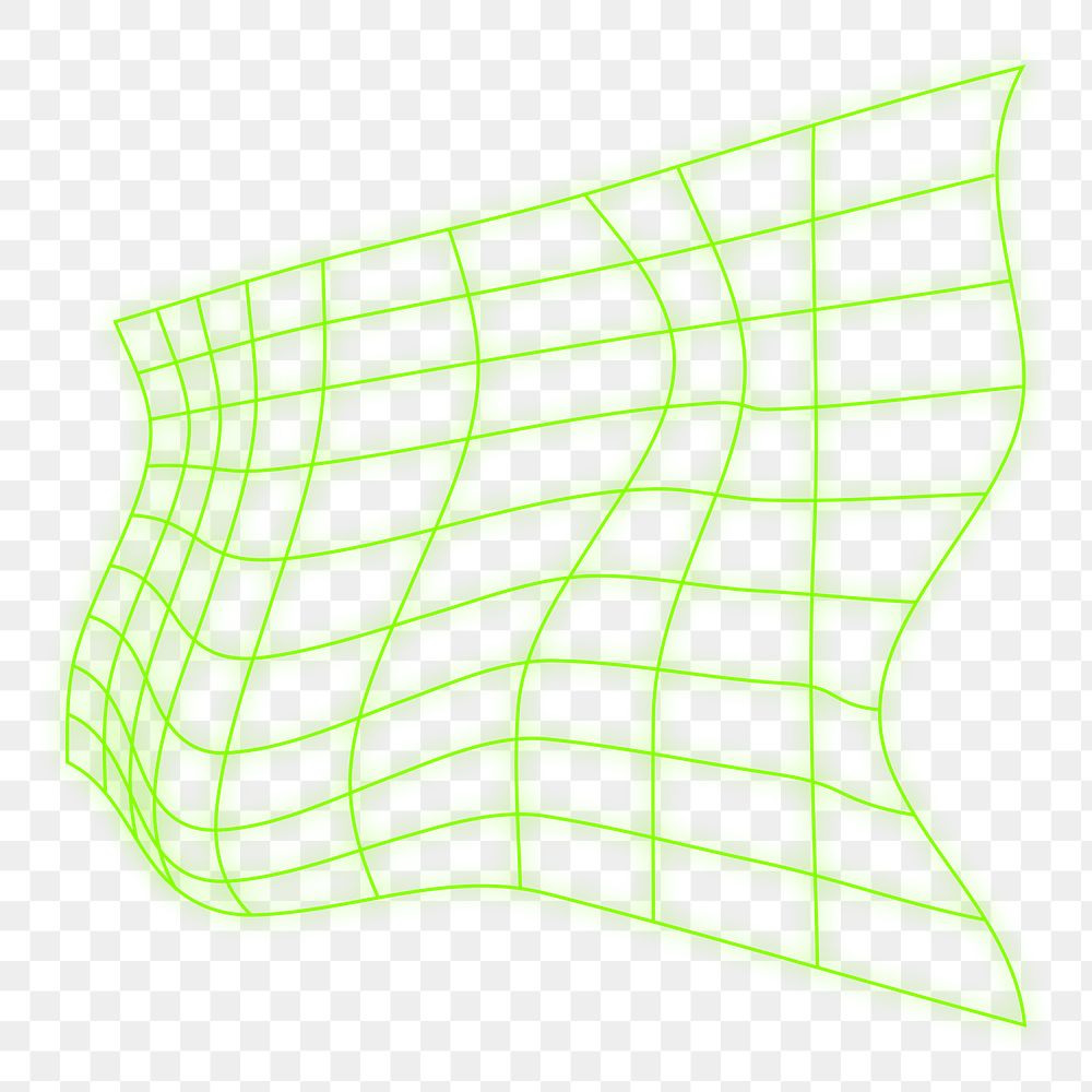 Square wireframe shape png sticker, transparent background