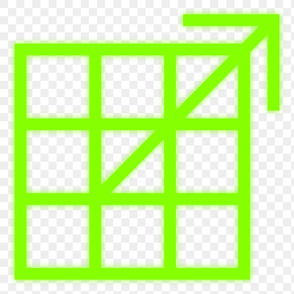 Arrow grid table png sticker, transparent background