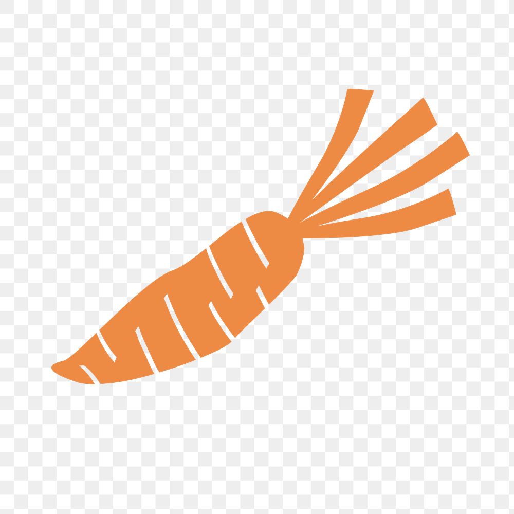 Carrot png food business logo element sticker, transparent background