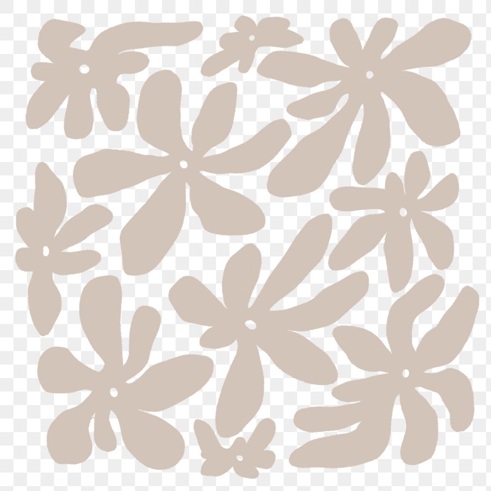 Floral pattern png overlay, transparent background