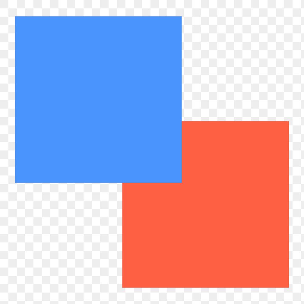Creative square  png logo element, transparent background 