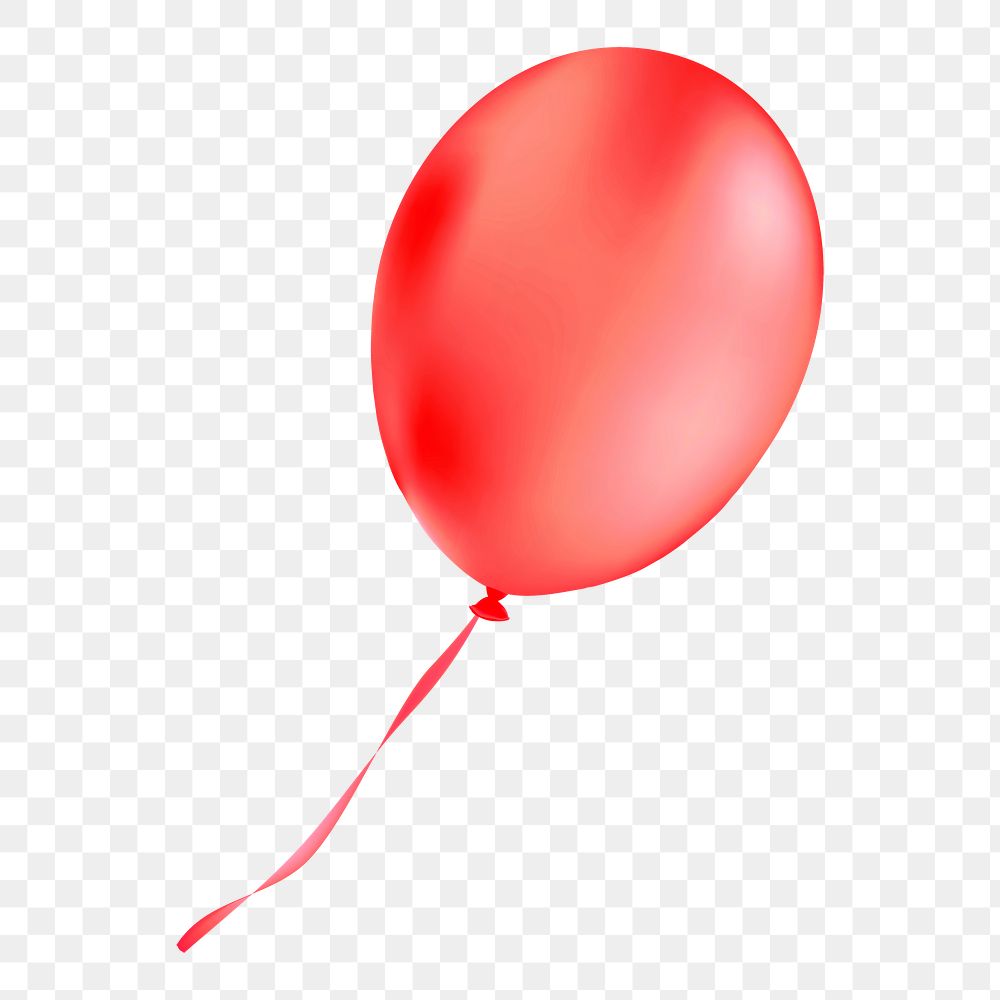 Red balloon png sticker, transparent background