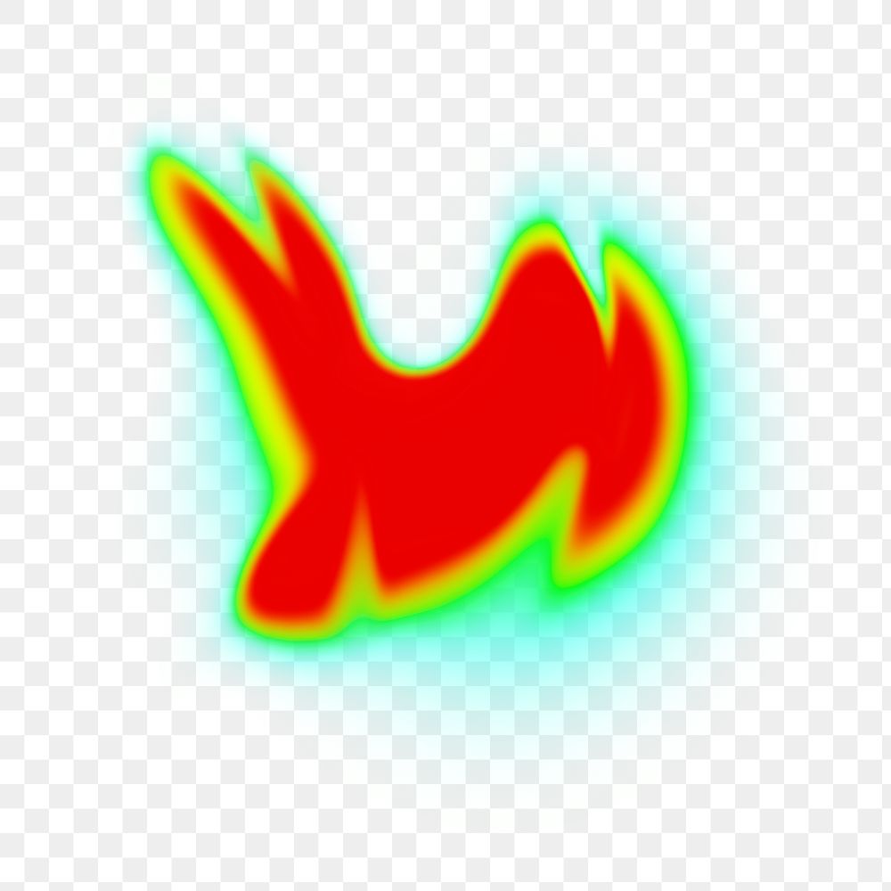 Blurry flame png sticker, transparent background