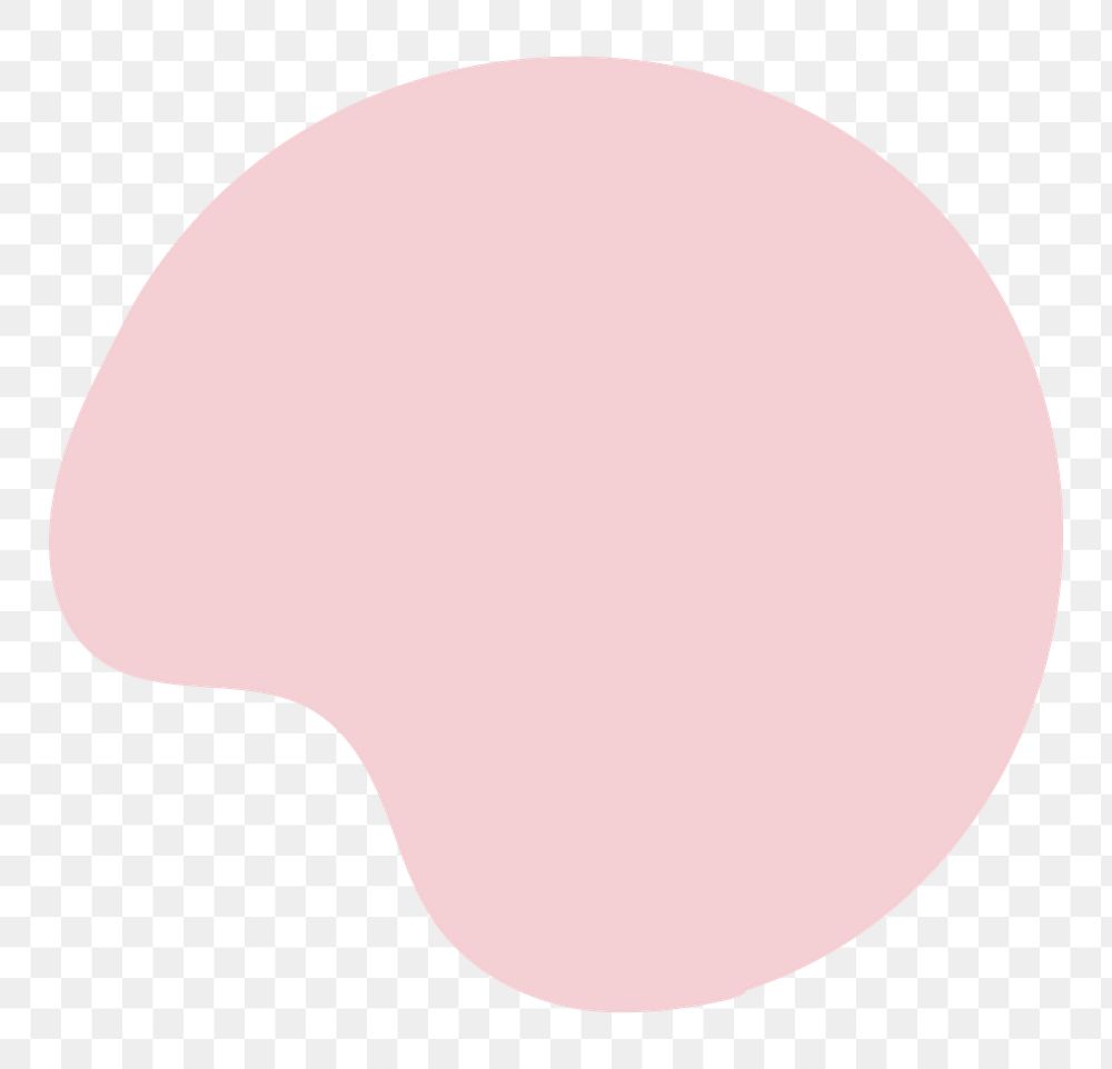 Blob shape png sticker, pink design, transparent background