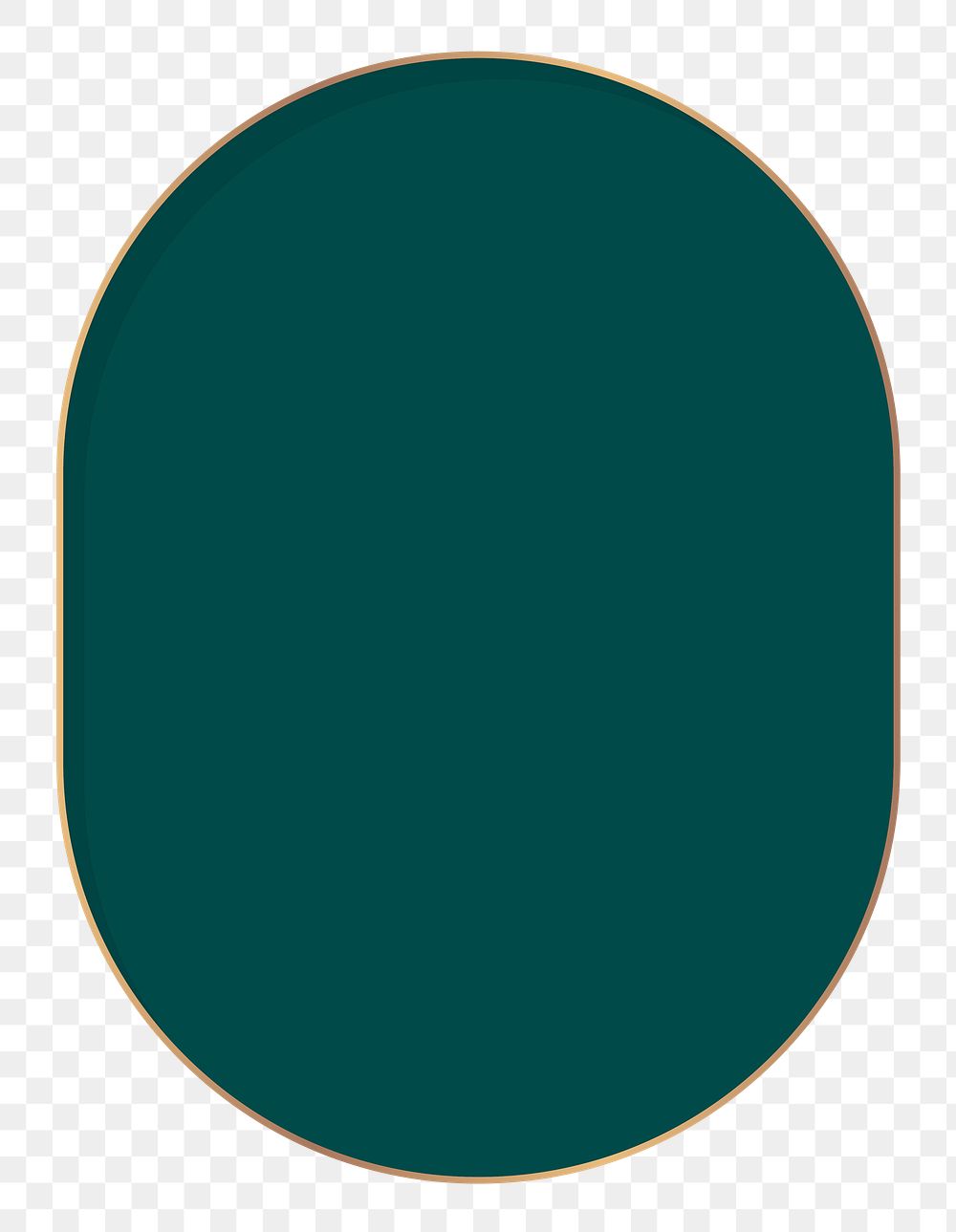 Green frame png sticker, transparent background