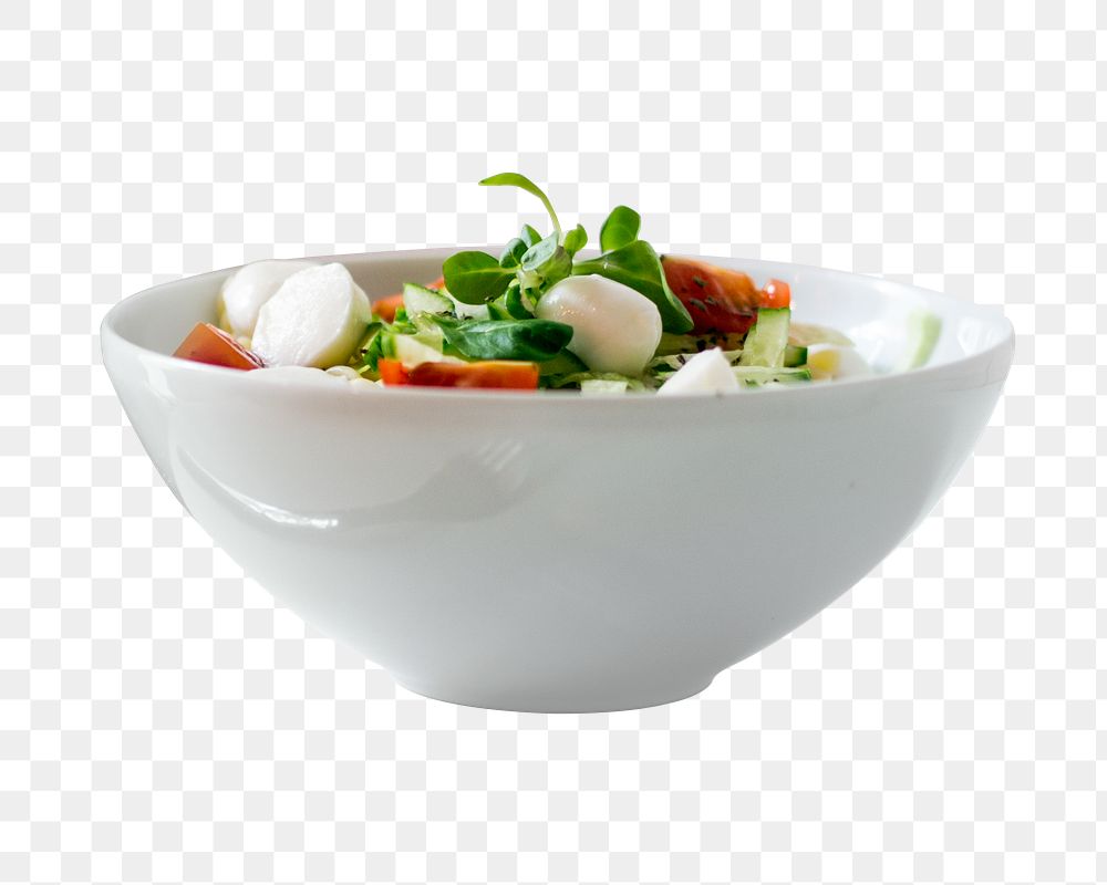 Salad bowl png sticker, transparent background