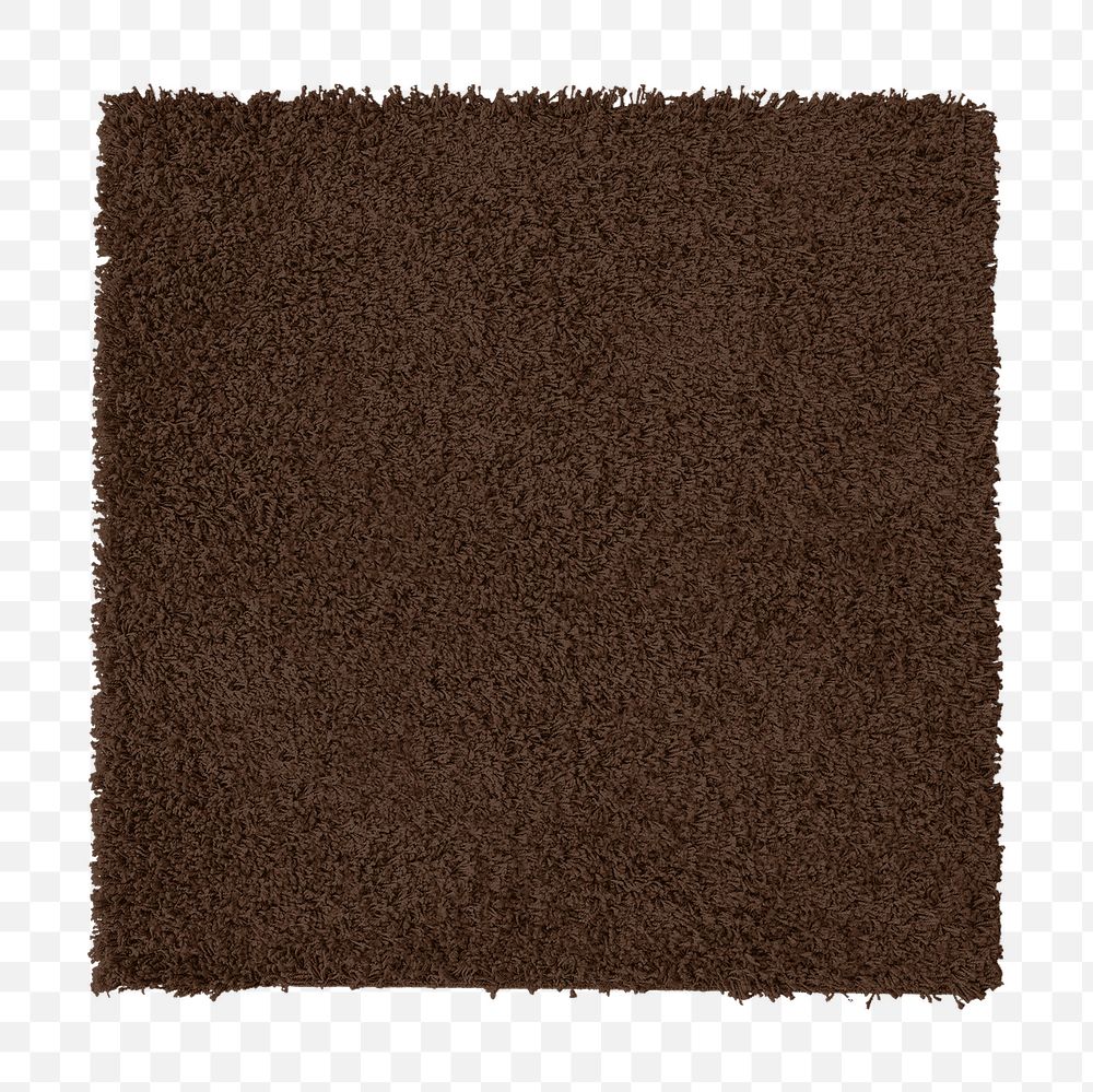 Flat doormat png sticker, brown, transparent background