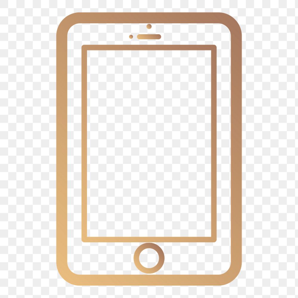 Mobile phone icon png sticker, transparent background