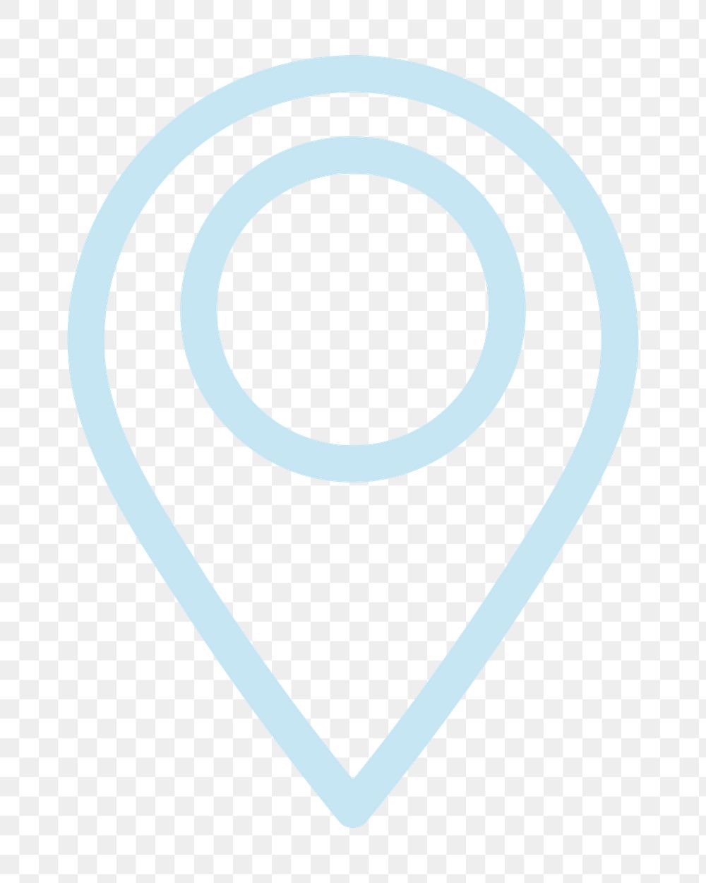 GPS icon png sticker, blue, transparent background