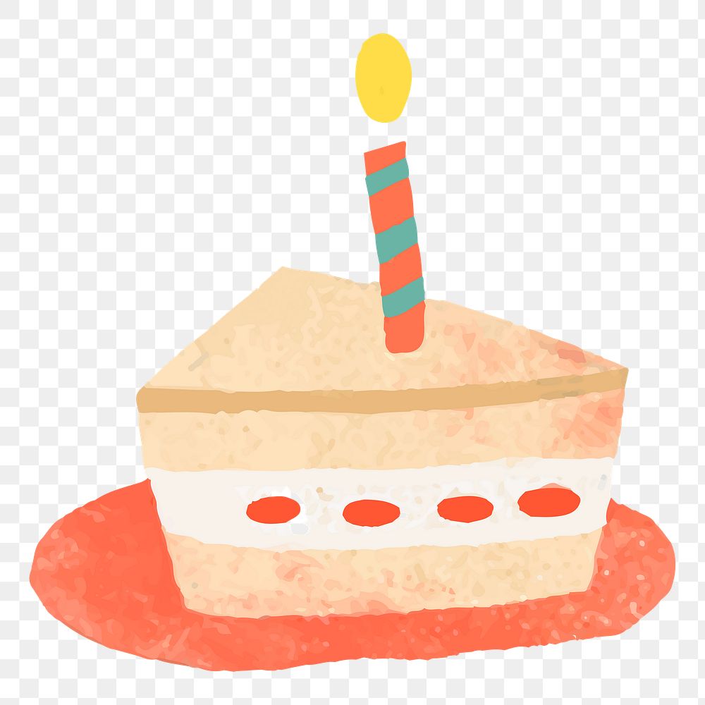 Birthday cake png sticker, transparent background