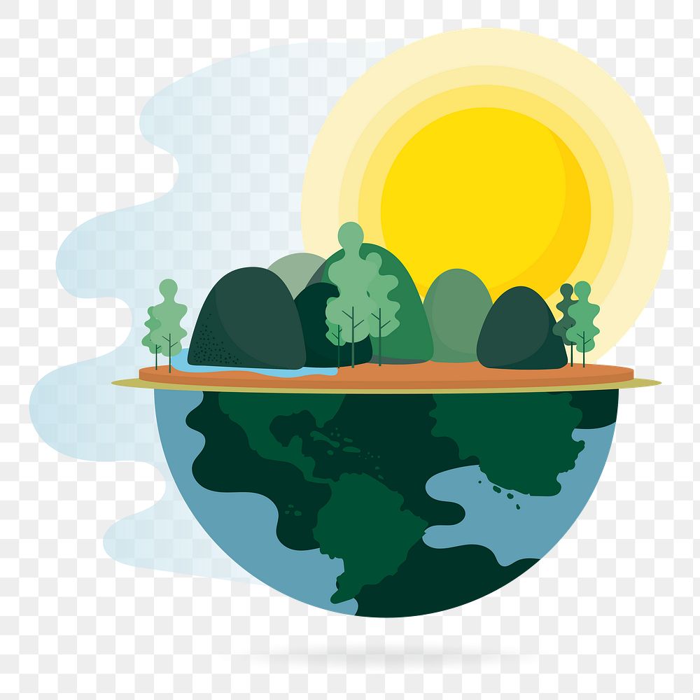 Green environment png sticker, transparent background