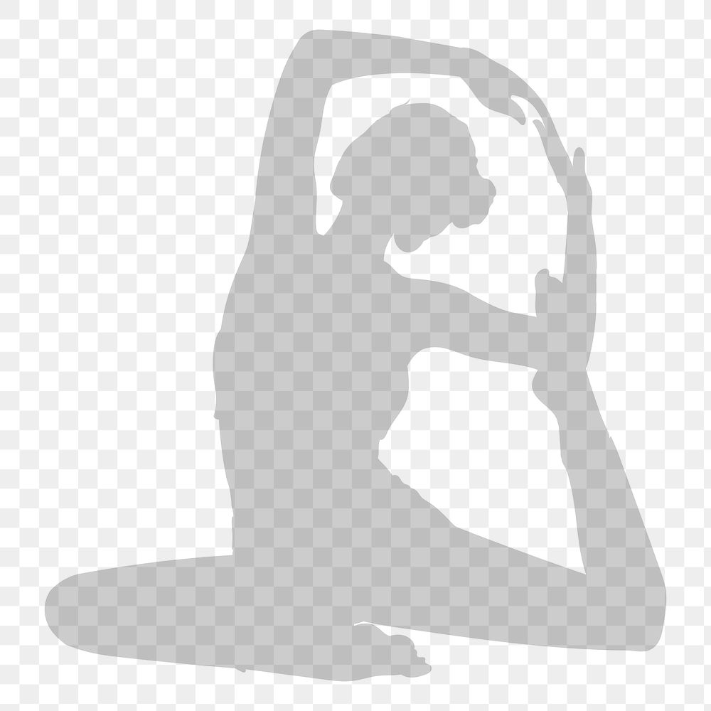 Yoga pose png shadow sticker, transparent background