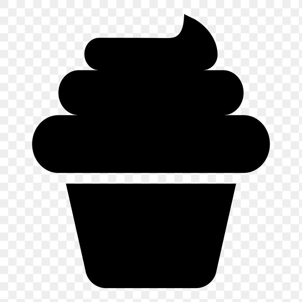 Cupcake png icon sticker, food and drink icon, transparent background