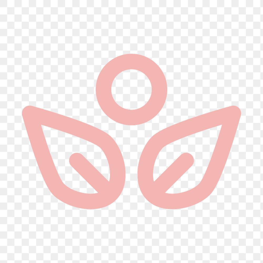 Spa icon png sticker, pink logo element, transparent background