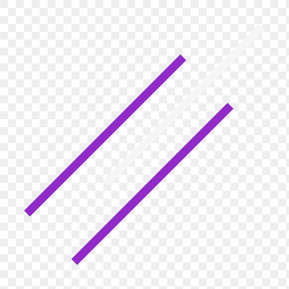 Purple lines png sticker, transparent background