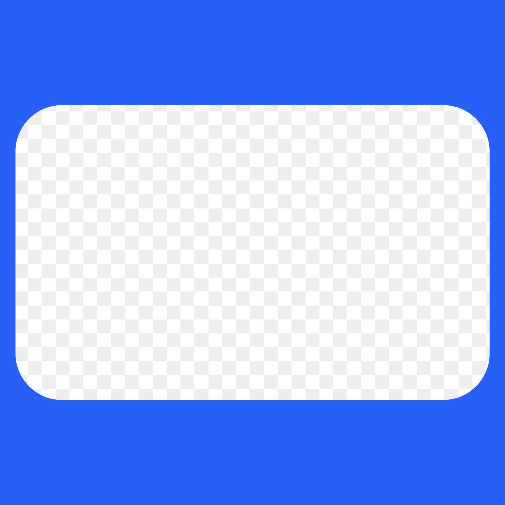 Rectangle frame png blue geometric sticker, transparent background
