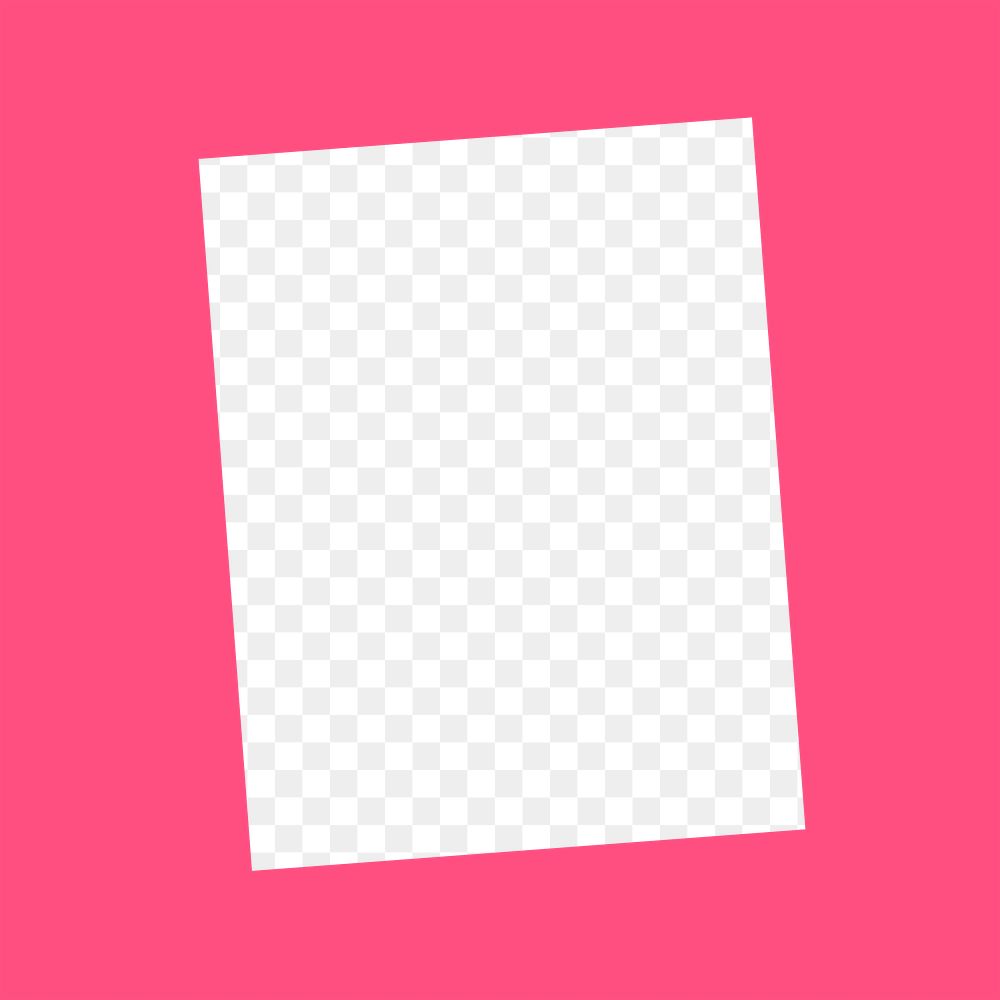 Rectangle frame png pink sticker, transparent background