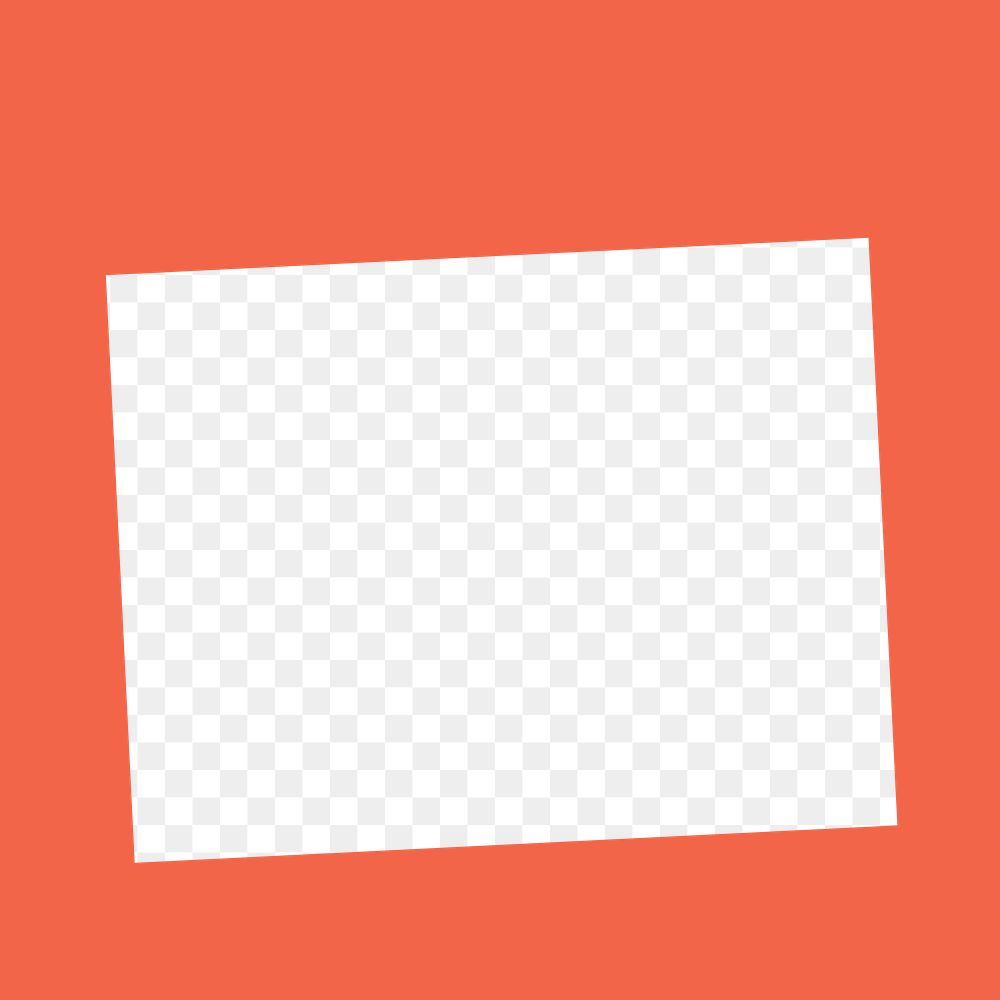 Rectangle frame png orange sticker, transparent background
