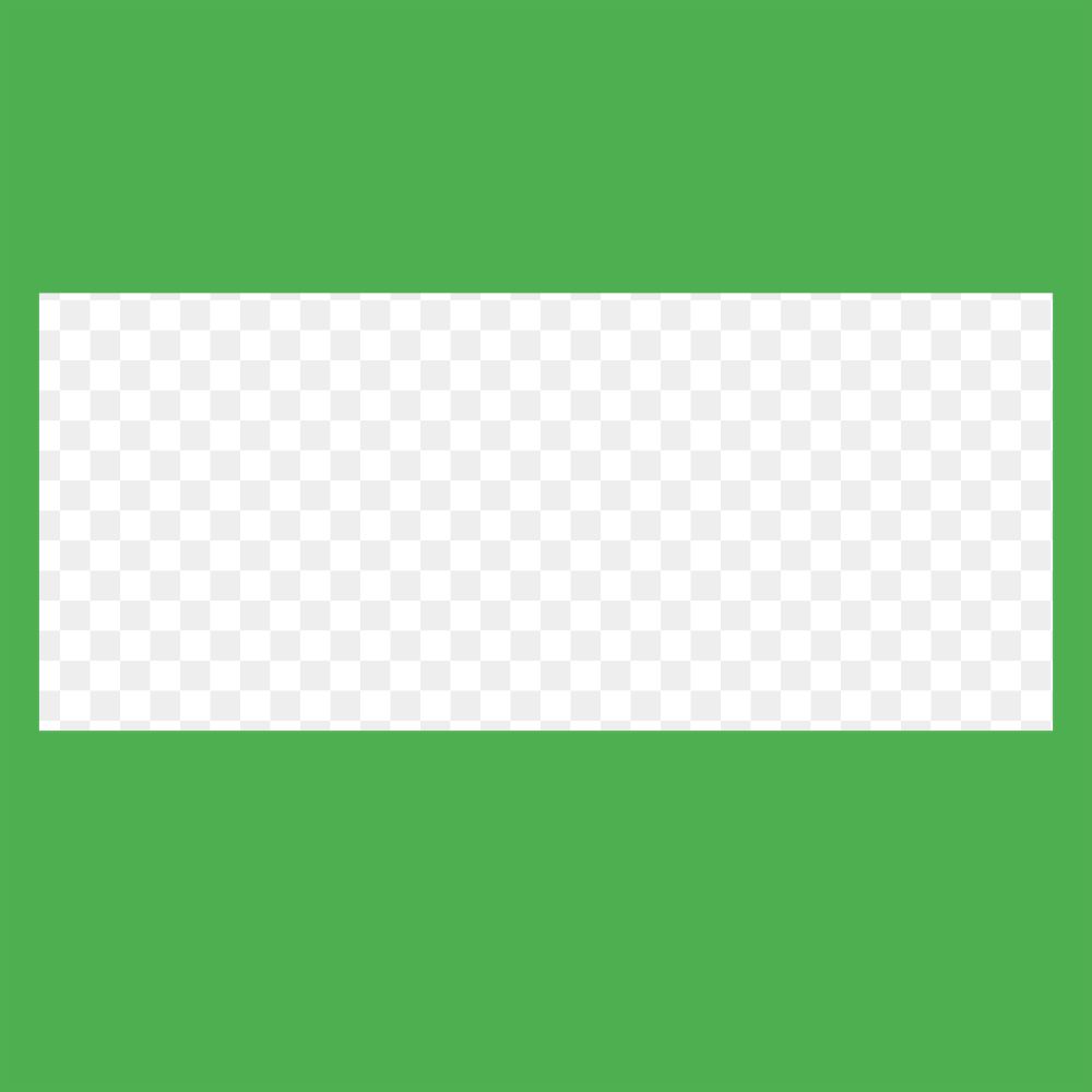 Rectangle frame png green sticker, transparent background