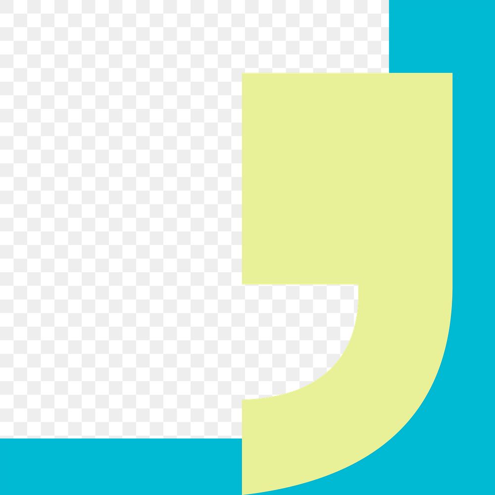 Blue frame png geometric shape sticker, transparent background