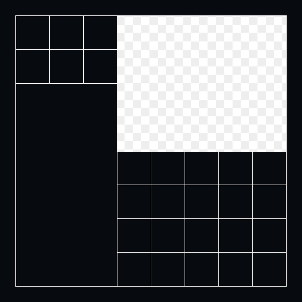 Rectangle frame png grid pattern sticker, transparent background