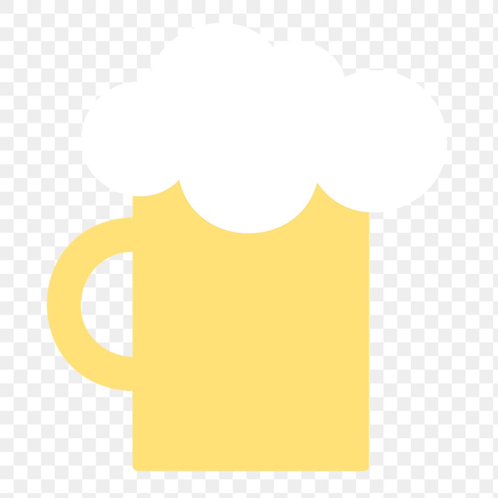 Beer glass png sticker, alcohol beverage, transparent background