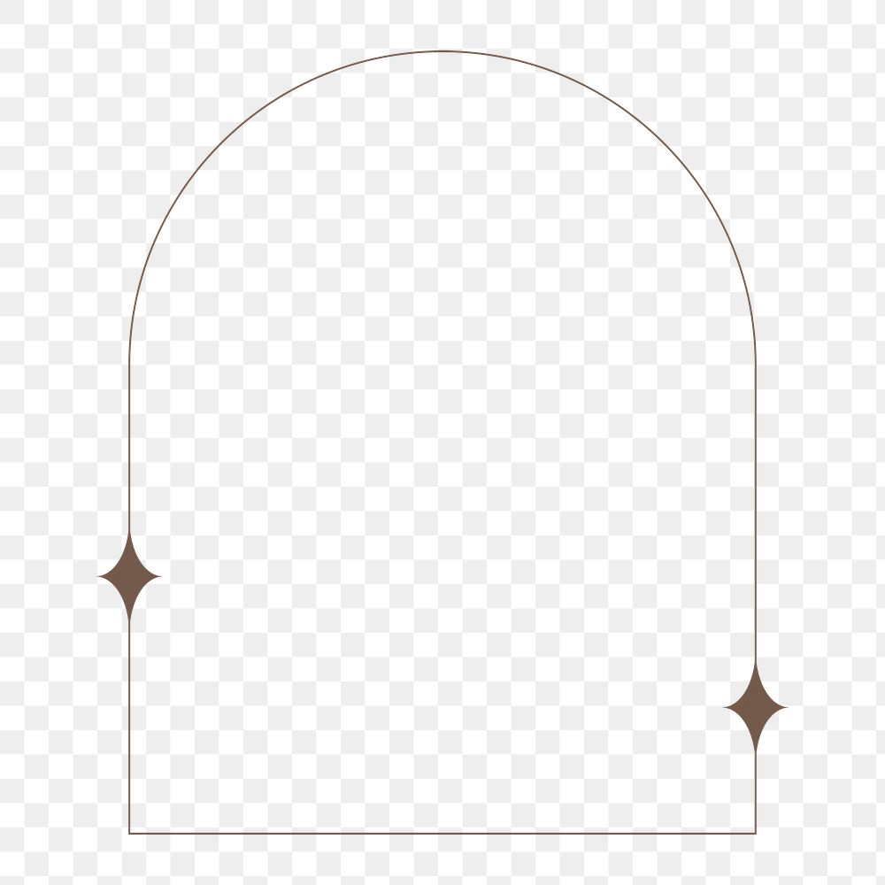 Minimal arch png shape, frame, transparent background
