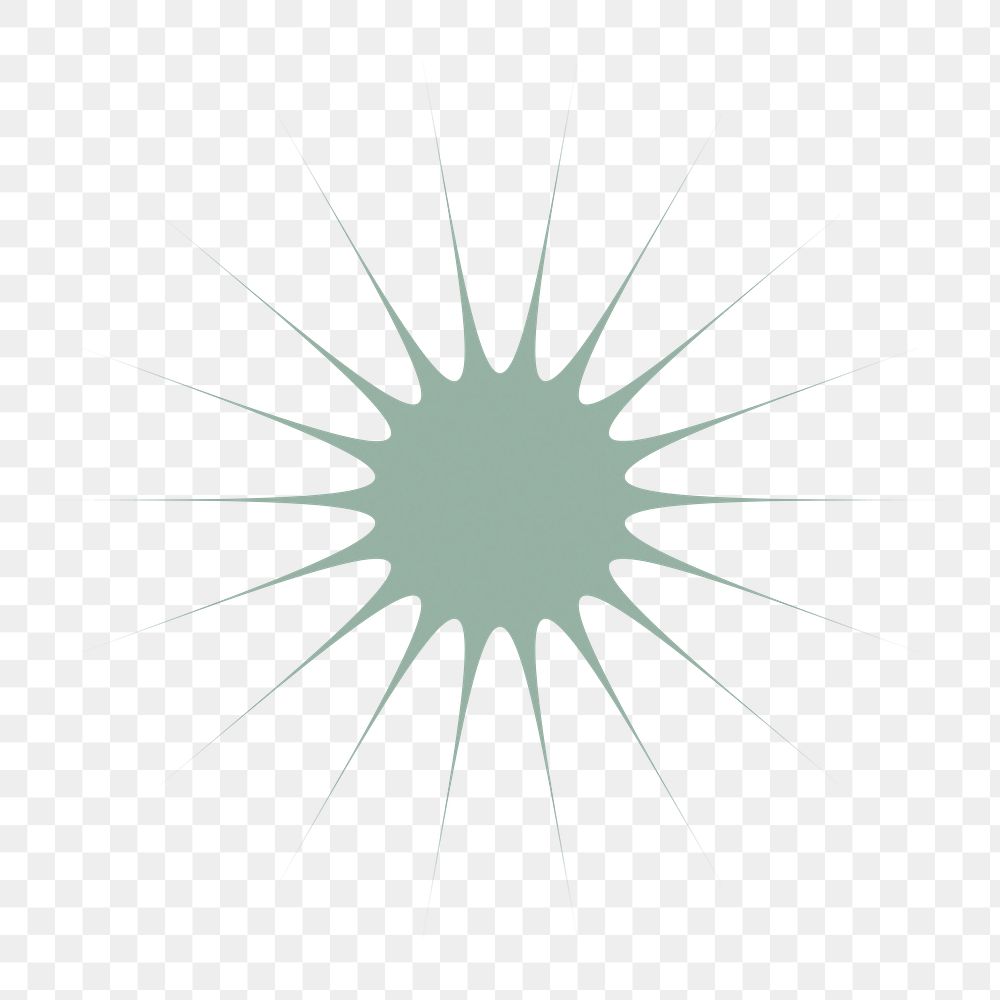 Aesthetic sunburst png sticker, transparent background