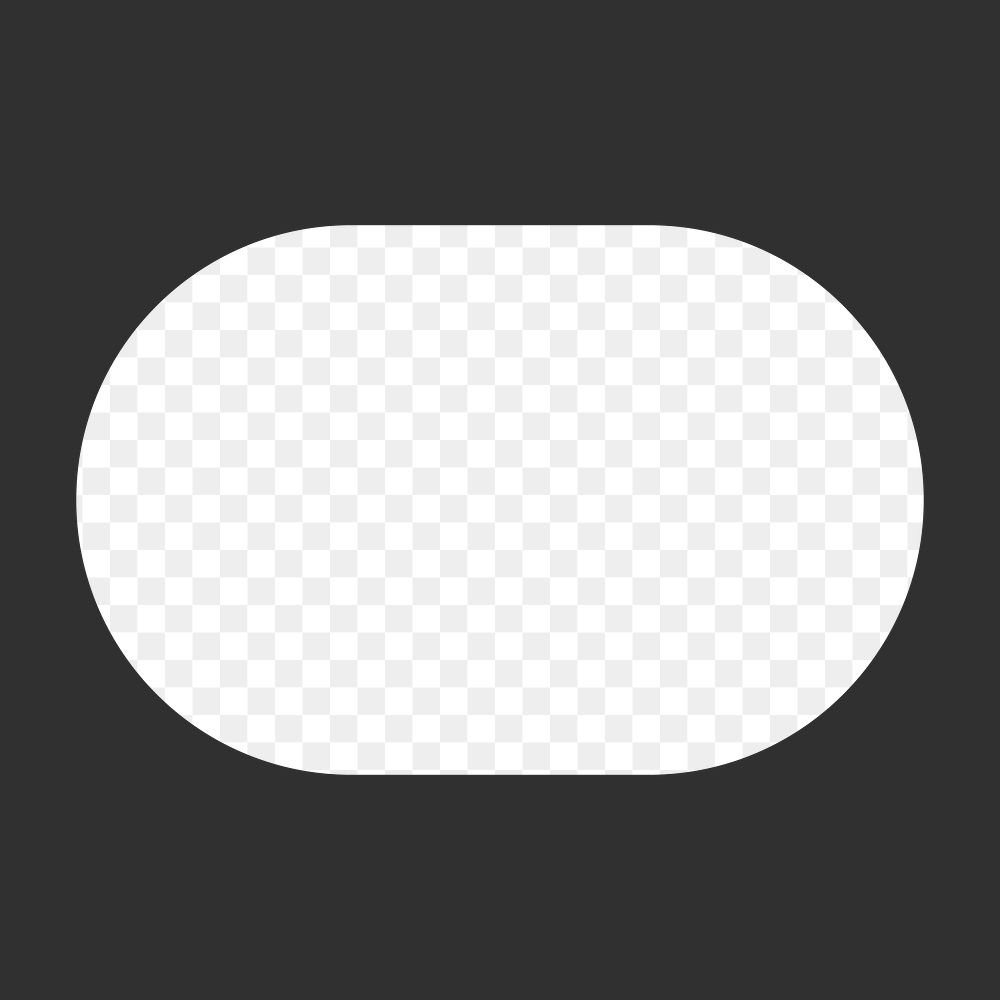 Round oval png transparent frame, black background