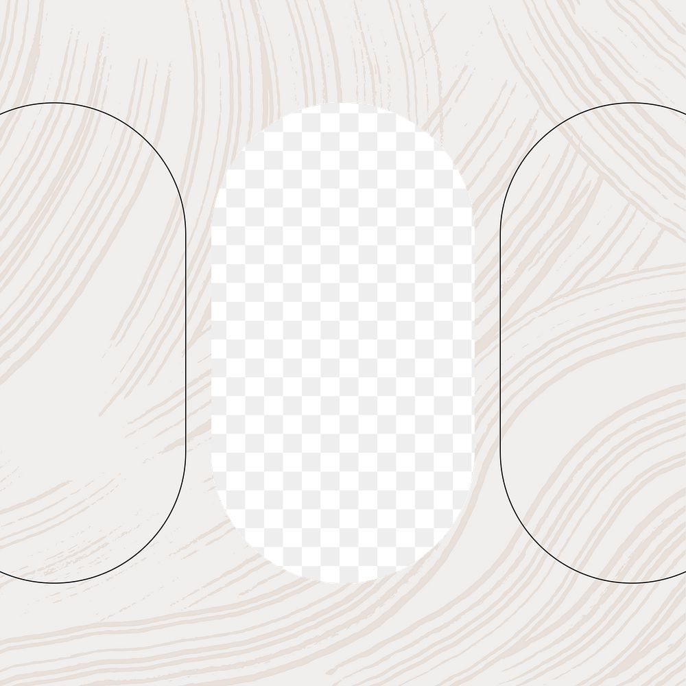 Aesthetic oval png transparent frame