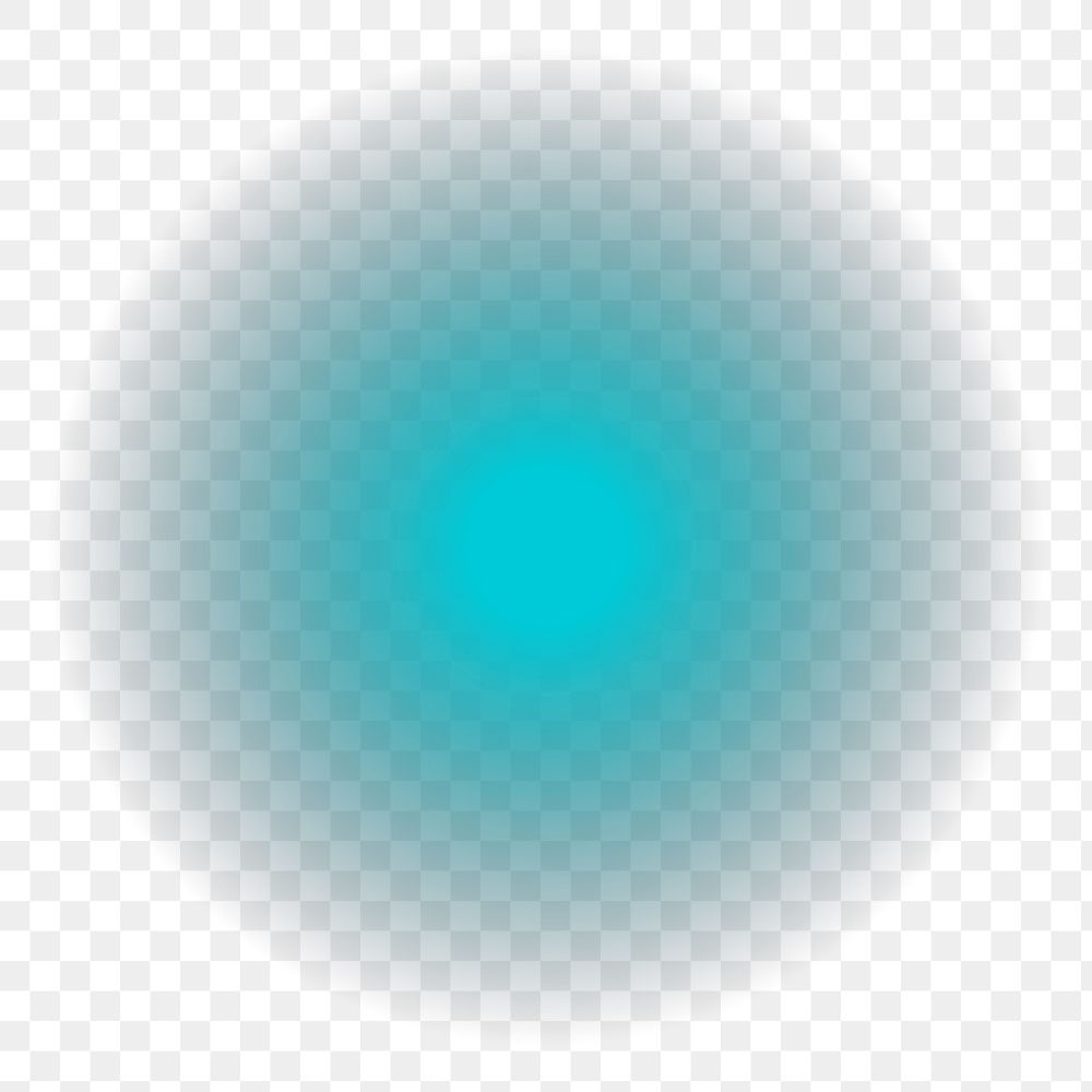 Gradient circle png sticker, blue, transparent background