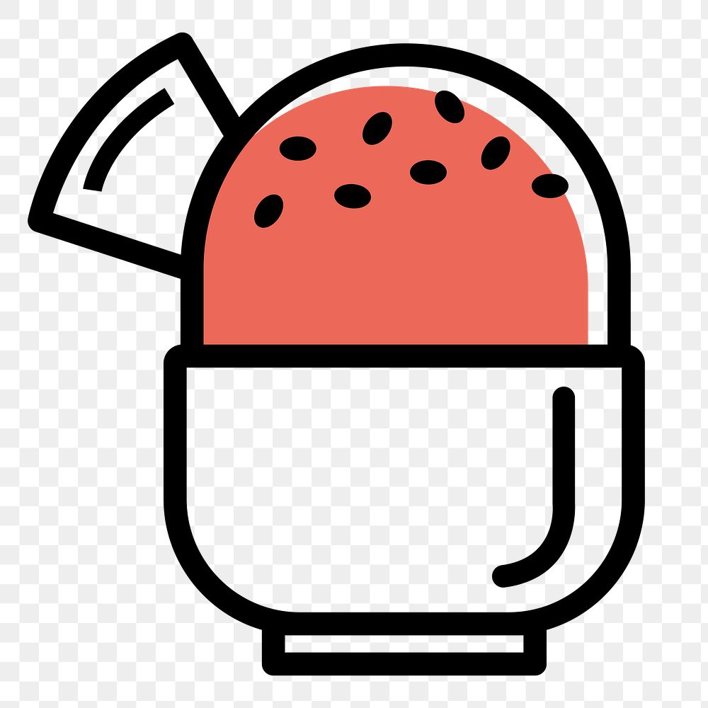 Ice cream png food sticker, transparent background