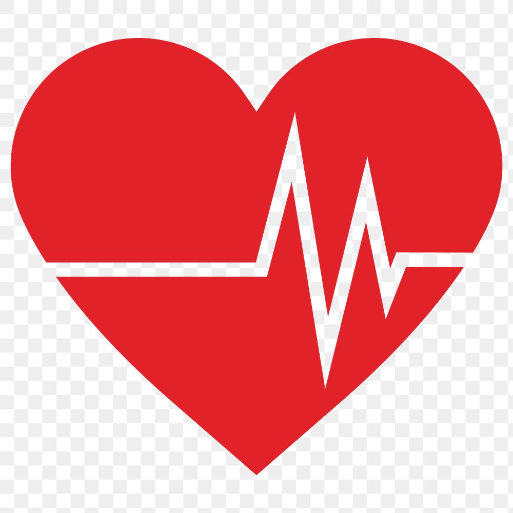 Heart rate png icon sticker, transparent background