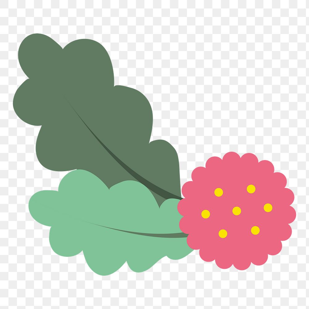 Cute flower png sticker, pastel illustration, transparent background